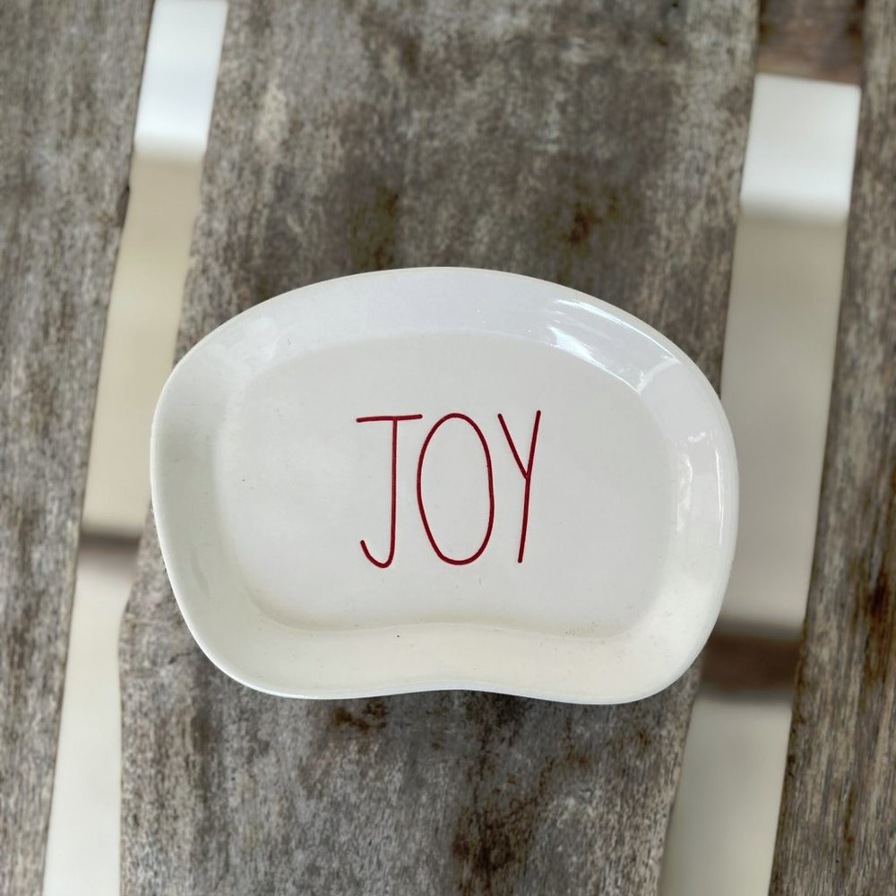 Rae Dunn “JOY” Ceramic Soap Dish - Picture 2 of 3